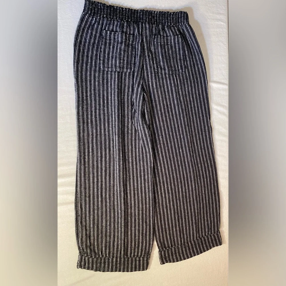 Time & True black and white pull on trousers.